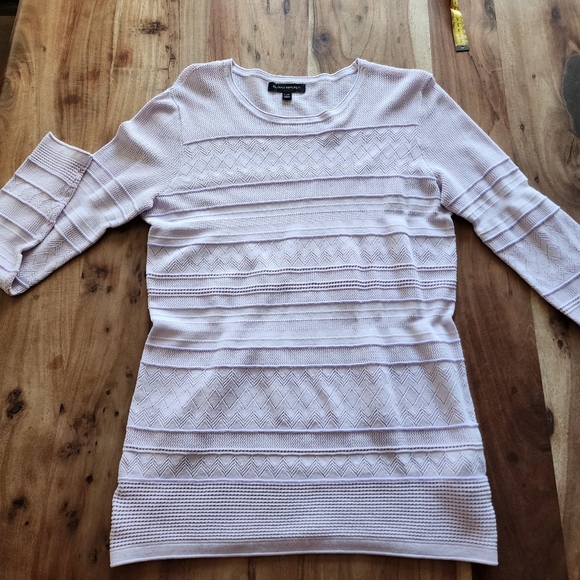Banana republic  lilac blush long sleeves Pointelle sweater, size L - Picture 11 of 14